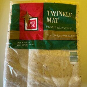 1970s Brite Star Flame Retardant Twinkle Mat for Putz Nativity Christmas Village